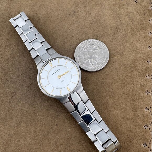 Skagen of Denmark Vintage Stainless Steel Link Bracelet Stainless Steel Watch main image 5